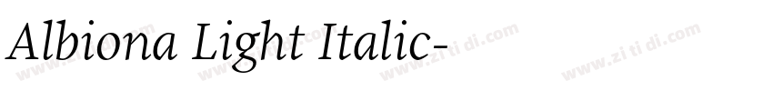 Albiona Light Italic字体转换